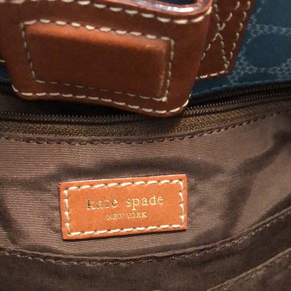 Kate Spade New York shoulde bag brown leather Straps & trim the Noel dot pattern - Picture 7 of 13